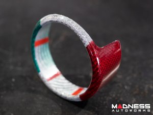 Alfa Romeo Giulia Front Emblem Frame Cover - Carbon Fiber - Italian Theme - Feroce Carbon